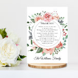Sympathie Dank u Waterverf Floral Poem FOTO Bedankkaart<br><div class="desc">Elegant sympathie en gedenkteken bedankt je kaart met gedicht. Gemakkelijk om tekst en foto/afbeelding uit te geven. In liefdevol geheugen. Met de hand geschilderde waterverf roze roze roze roze bloemflorale bouquet/. Geef ze tijdens of stuur ze na de begrafenis. Het is een groot goed. Voeg uw dankbetuiging toe.</div>