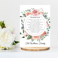 Sympathie Dank u Waterverf Floral Poem FOTO