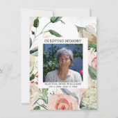 Sympathie Dank u Waterverf Floral Poem FOTO Bedankkaart (Achterkant)