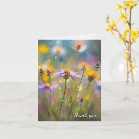 Sympathie Dank u Wildbloemen van familie Kaart (Gele Bloem)