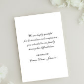 Sympathie Dankjewel 8,9 x 12,7 cm kaart zwart