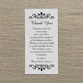 Sympathie Dankjewel Fotokaart Perkament Uitzicht G Bedankkaart