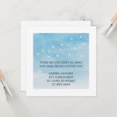 Sympathie De mensen van wie we houden, gaan niet w Kaart (Voorkant / Achterkant in situ)