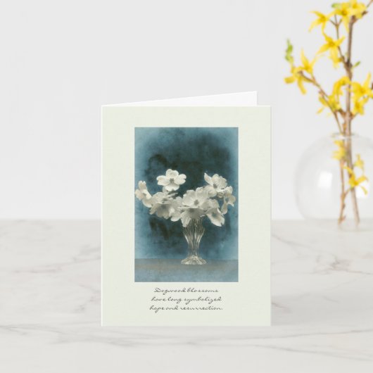 Sympathie Dogwood Symbolizes Hope Kaart (Gele Bloem)