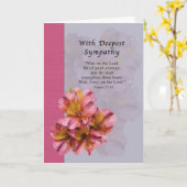 Sympathie, dood, Alstroemeria Flowers, kaart (Gele Bloem)