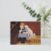 Sympathie (door Briton Riviere) Briefkaart (Staand voorkant)