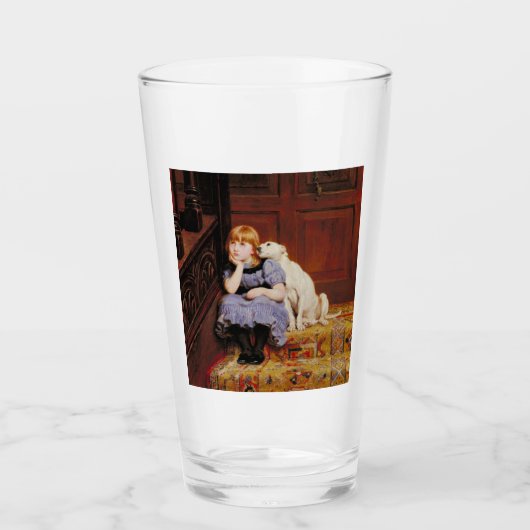Sympathie (door Briton Riviere) Glas (Voorkant)