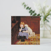 Sympathie (door Briton Riviere) Kaart (Staand voorkant)