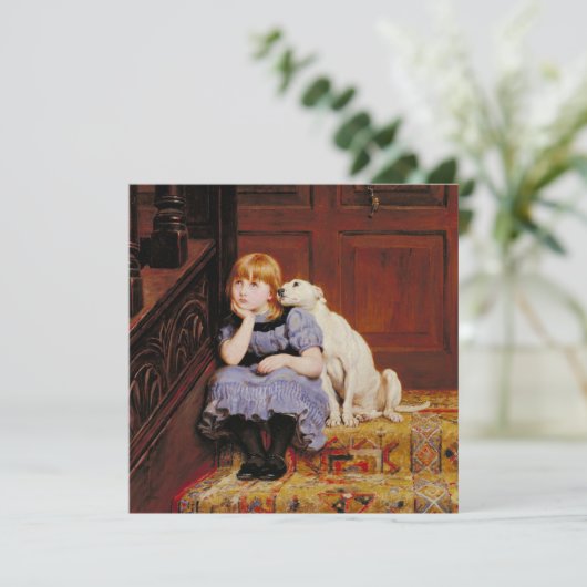 Sympathie (door Briton Riviere) Kaart (Staand voorkant)