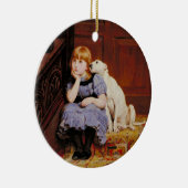 Sympathie (door Briton Riviere) Keramisch Ornament (Rechts)