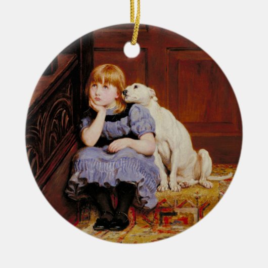 Sympathie (door Briton Riviere) Keramisch Ornament (Voorkant)