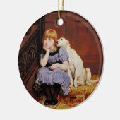 Sympathie (door Briton Riviere) Keramisch Ornament (Links)