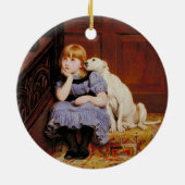 Sympathie (door Briton Riviere) Keramisch Ornament (Achterkant)