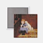 Sympathie (door Briton Riviere) Magneet (Voorkant / Achterkant)