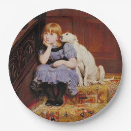 Sympathie (door Briton Riviere) Papieren Bordje