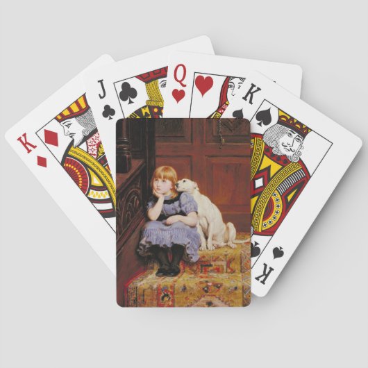 Sympathie (door Briton Riviere) Pokerkaarten (Achterkant)