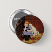Sympathie (door Briton Riviere) Ronde Button 5,7 Cm (Voorkant /achterkant)