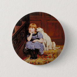 Sympathie (door Briton Riviere) Ronde Button 5,7 Cm
