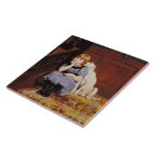 Sympathie (door Briton Riviere) Tegeltje (Zijkant)