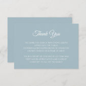 Sympathie Dusty Blue Simple Funeral Bedankt Kaart (Voorkant / Achterkant)