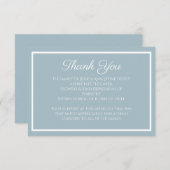 Sympathie Dusty Blue Simple Funeral Bedankt Kaart (Voorkant / Achterkant)