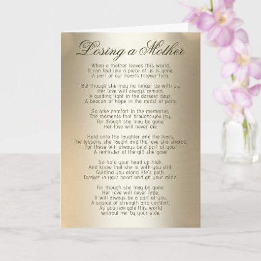 sympathie | Een moederkaart verliezen Kaart (Orchidee)