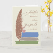 Sympathie Een Veer Verschijnt Wanneer Engelen Psal Kaart (Gele Bloem)