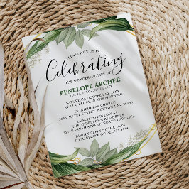 Sympathie Elegant Botanisch Foliage Memorial Kaart