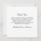 Sympathie Elegant Foto Collage Memorial Funeral Bedankkaart (Achterkant)