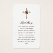 Sympathie Elegant Red Rose Cross Foto Prayer Kaart (Achterkant)