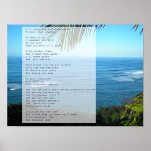 Sympathie en Grief Poem- Zee Hawaii Poster