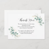 Sympathie Eucalyptus Bloemenbegrafenis Dank u Kaart (Voorkant / Achterkant)