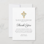 Sympathie Eucalyptus Cross Funeral Bedankkaart (Voorkant)