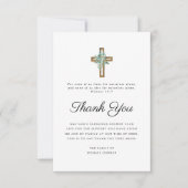 Sympathie Eucalyptus Cross Funeral Bedankkaart (Voorkant)