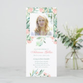 Sympathie Eucalyptus Foto Begrafenis Dank u kaart (Staand voorkant)