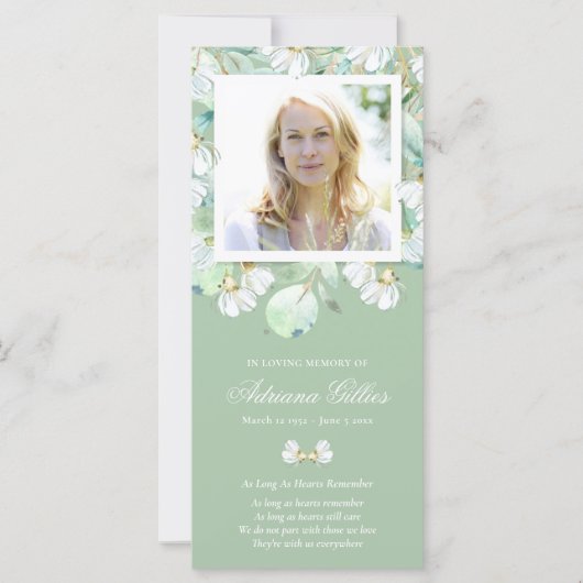 Sympathie Eucalyptus Foto Begrafenis Dank u kaart (Voorkant)