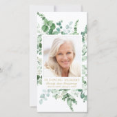 Sympathie Eucalyptus Foto Gold Funeral Prayer (Voorkant)