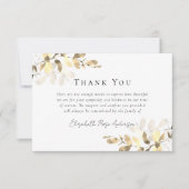 Sympathie Eucalyptus Funeral Bedankkaart (Voorkant)