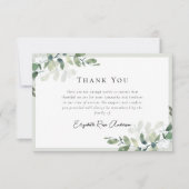 Sympathie Eucalyptus Funeral Bedankkaart (Voorkant)