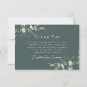 Sympathie Eucalyptus Funeral Bedankkaart (Voorkant)