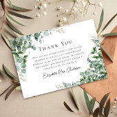 Sympathie Eucalyptus Funeral Bedankkaart