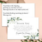 Sympathie Eucalyptus Funeral Bedankkaart