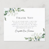 Sympathie Eucalyptus Funeral Hartelijk dank (Voorkant)