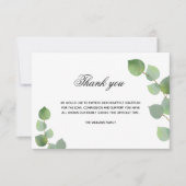 Sympathie eucalyptus greenery white foto bedankkaart (Voorkant)