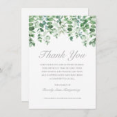 Sympathie Eucalyptus Waterverf Greenery Dank u Bedankkaart (Voorkant / Achterkant)