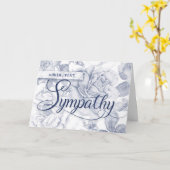 Sympathie  Faded Blue Roos Patroon Kaart (Gele Bloem)