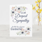 Sympathie Floral Waterverf Grootmoeder Kaart (Gele Bloem)