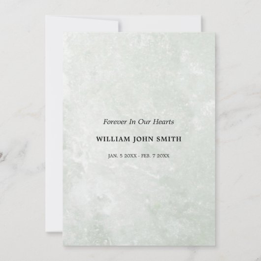 Sympathie Flower Lilacs BEDANK JE Grijs Bedankkaart (Achterkant)