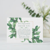 Sympathie Foliage Hartelijk dank Bedankkaart (Staand voorkant)