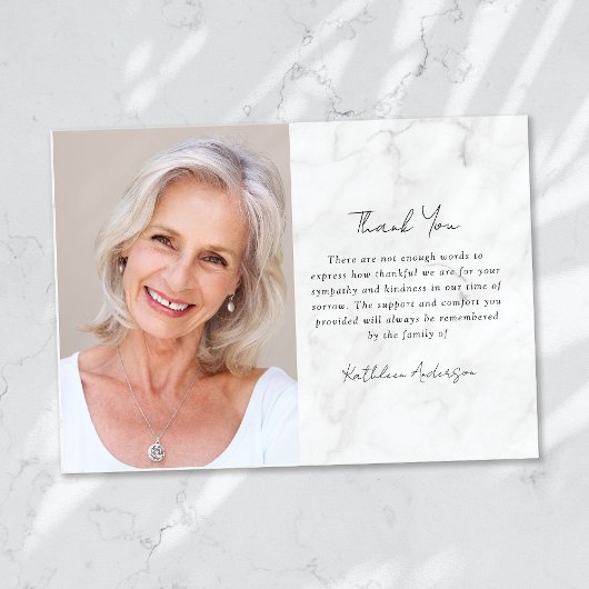 Sympathie foto begrafenis bedankkaart